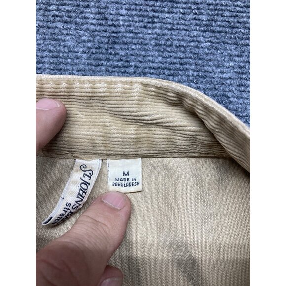 St Johns Bay Corduroy Jacket Women’s Size Medium Tan Long Sleeve Button Up - Picture 3 of 11